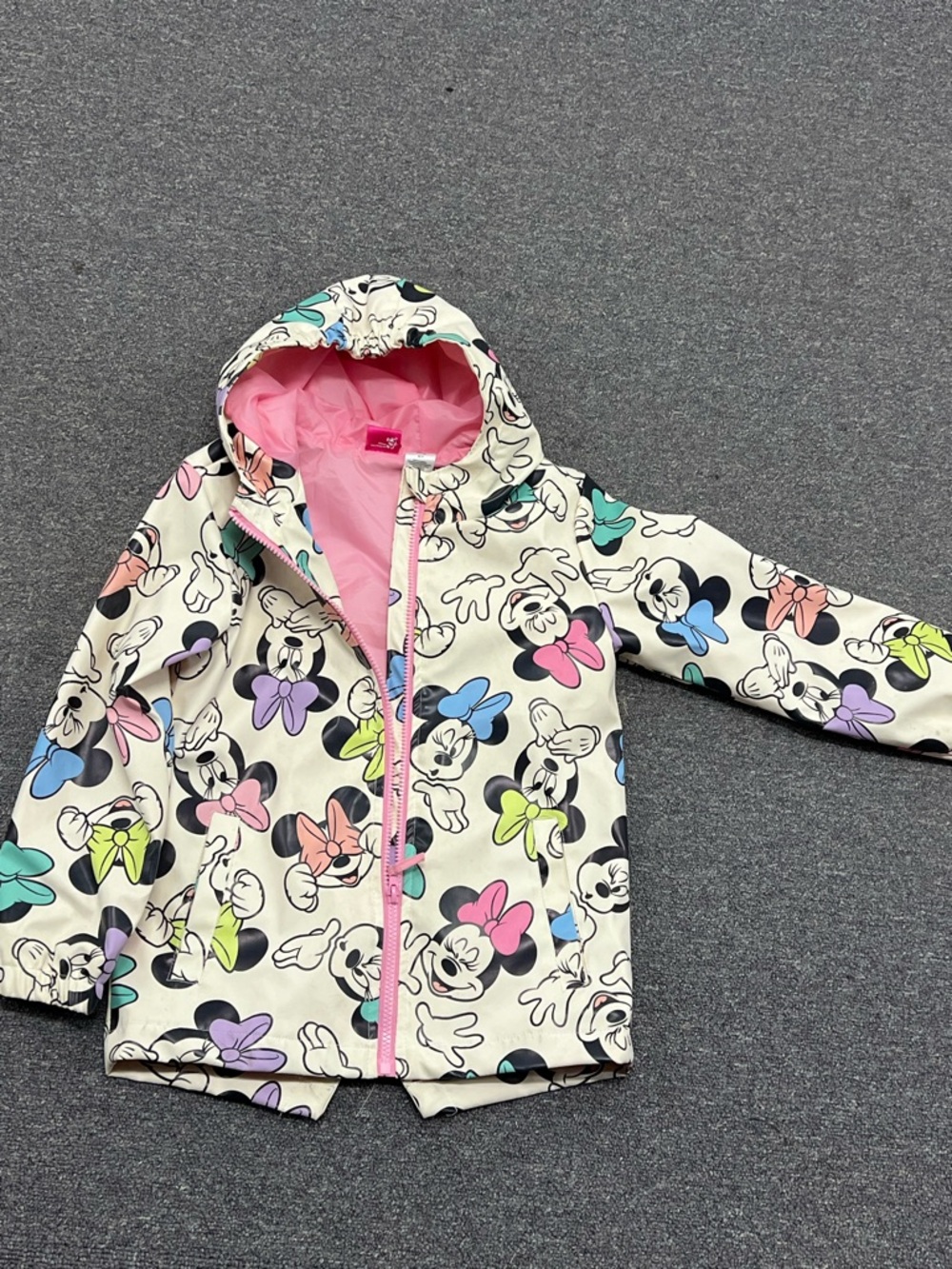 Disney Pink and White Minnie Mouse Hooded Jacket